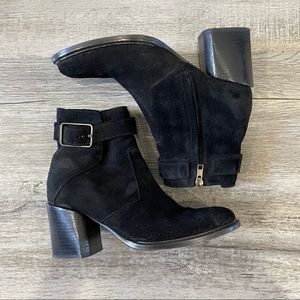 Helmut Lang Black Suede Ankle Booties